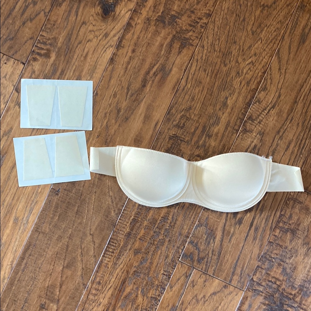 Cream Strapless/backless  Bra